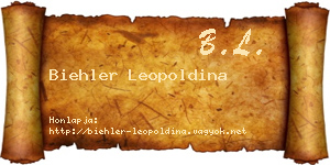 Biehler Leopoldina névjegykártya